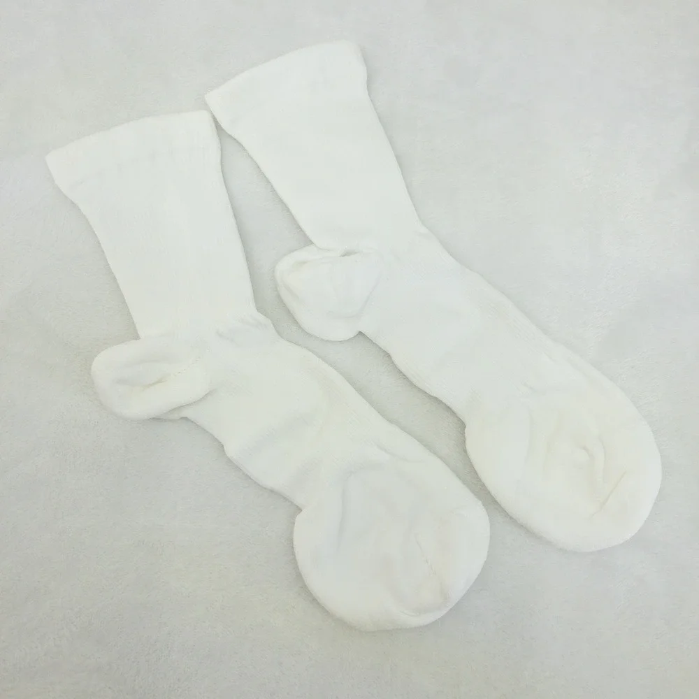 Apolla The Performance Crew Socks Mens XL 11.5-13 White Non Traction Compression